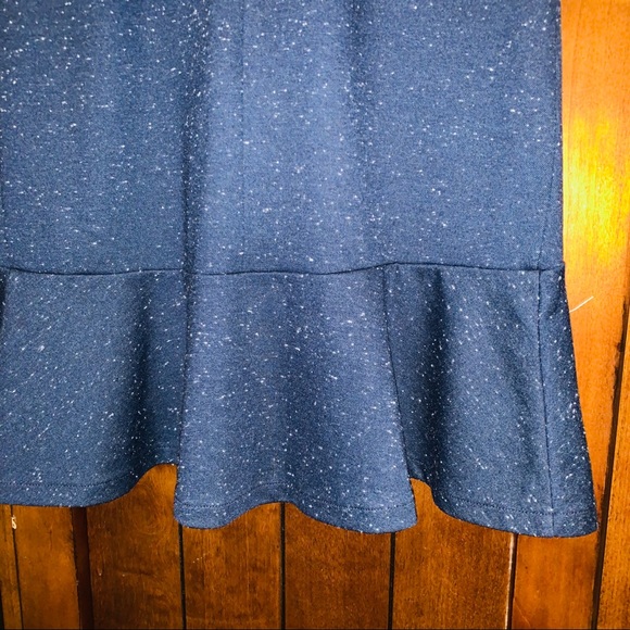 ANN TAYLOR Speckled Ponte Flounce Sheath Dress - Picture 6 of 8